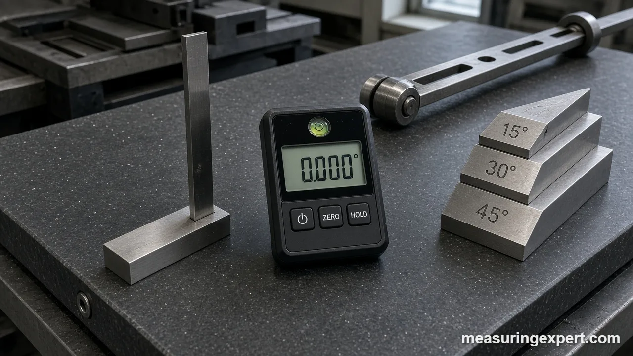 Reference standards used to calibrate angle tools