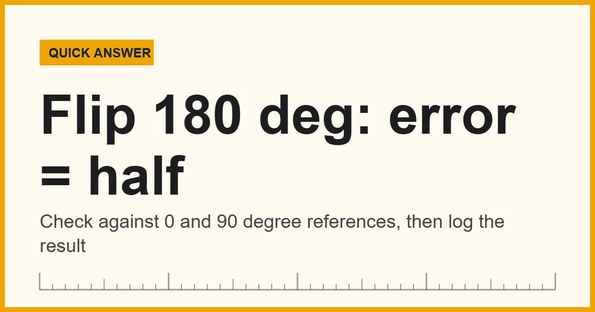 How to calibrate angle tools with the reversal test on a flat surface