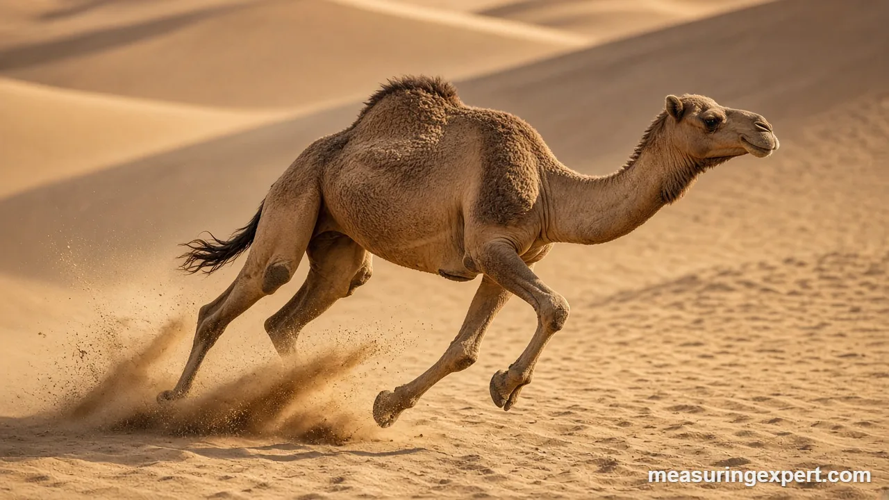 Camel run gait while racing