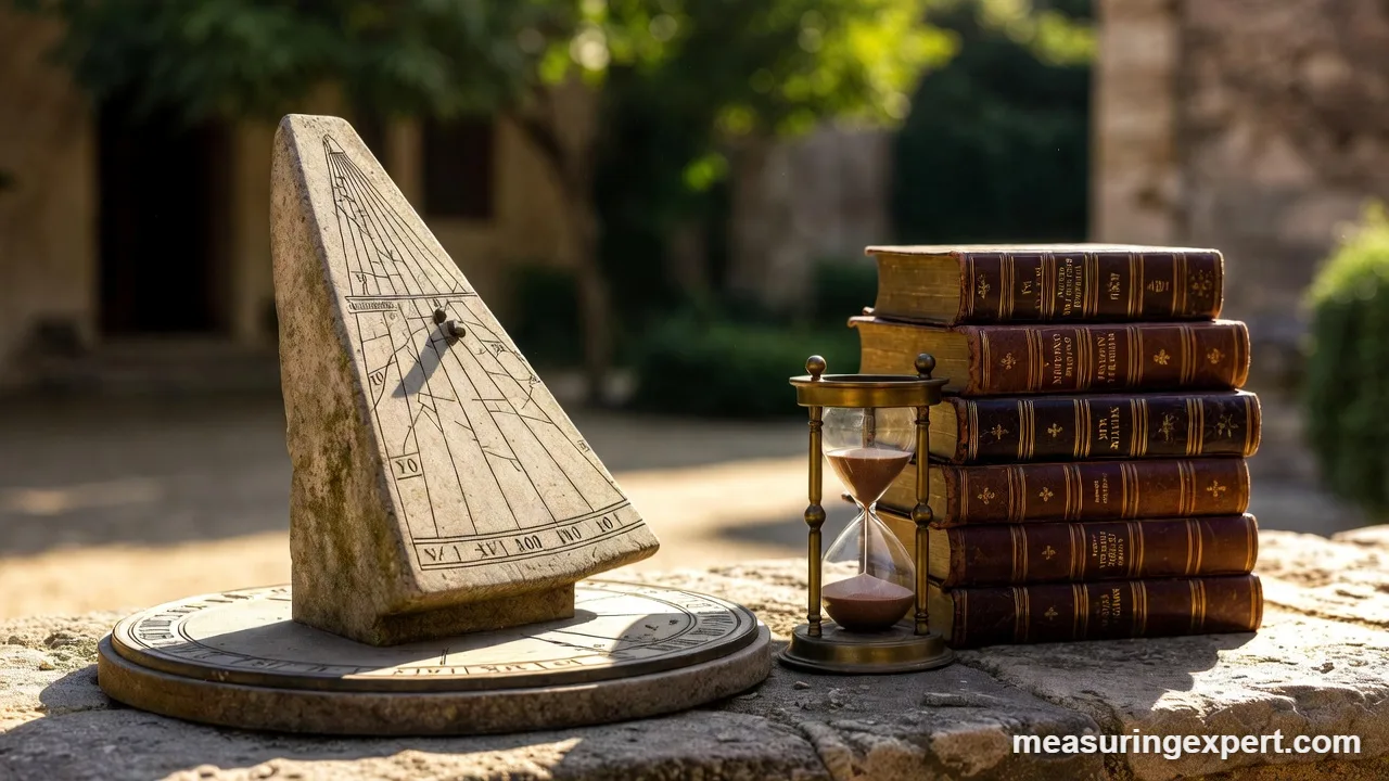 Stone sundial and old history books, how long a century is