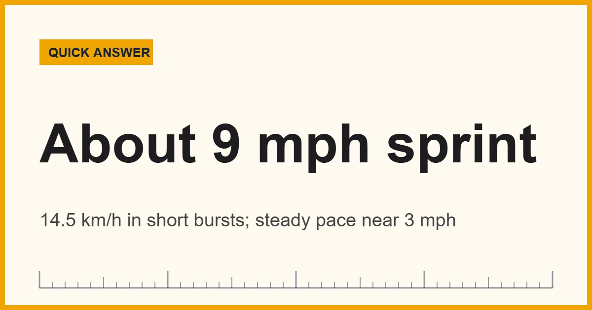 Chicken speed chart: a chicken sprints about 9 mph (14.5 km/h) for a few seconds