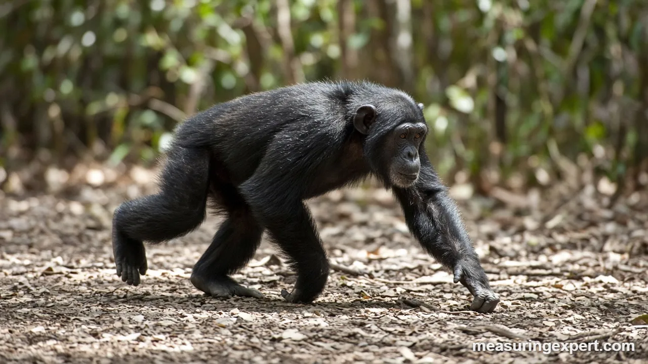 Chimpanzee speed running on all fours