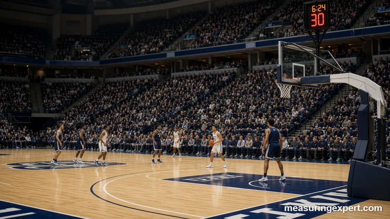 How long college basketball games last in the arena