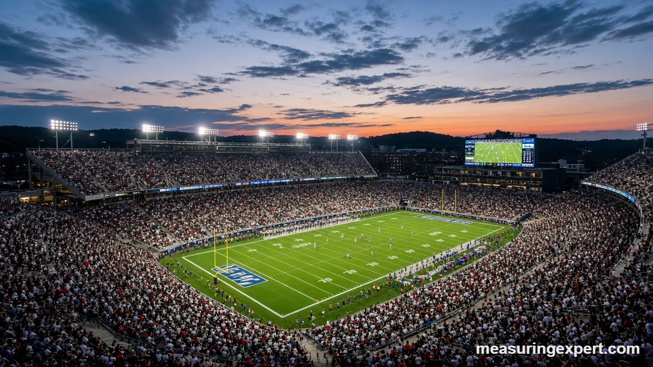 How long a college football game lasts in a full stadium