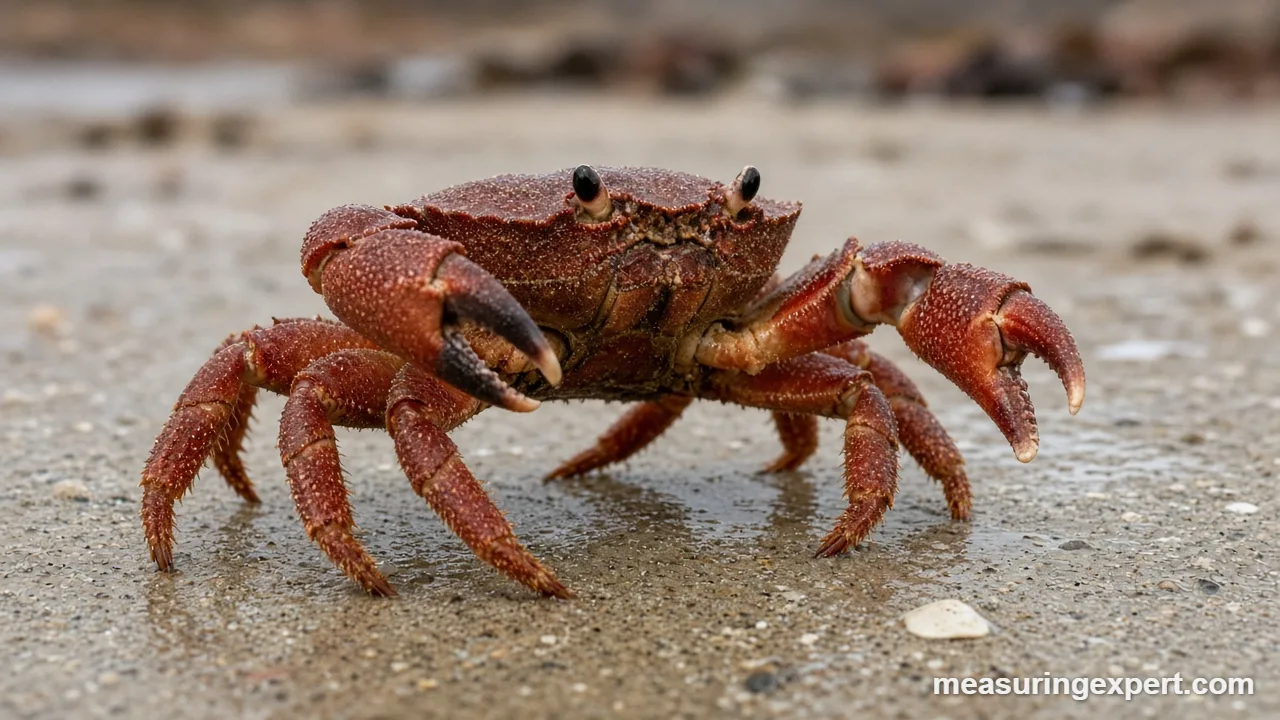 Crab leg span on the shore