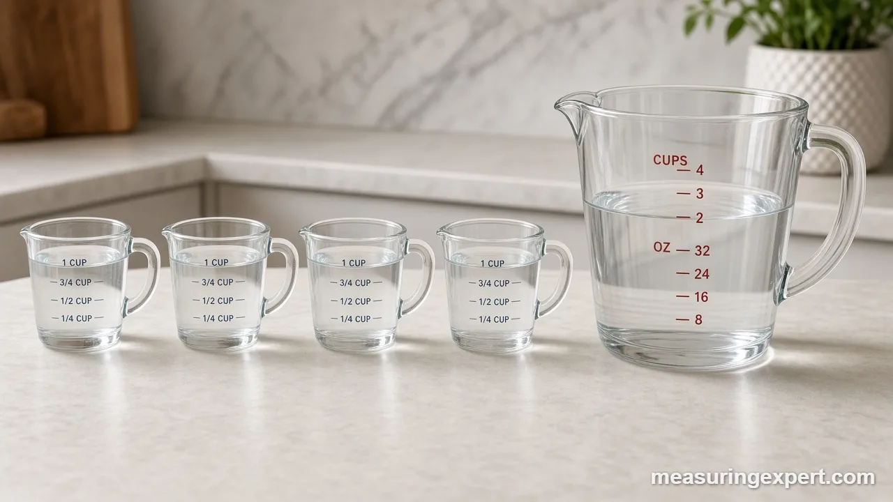 Cups in 32 oz: four cups of water