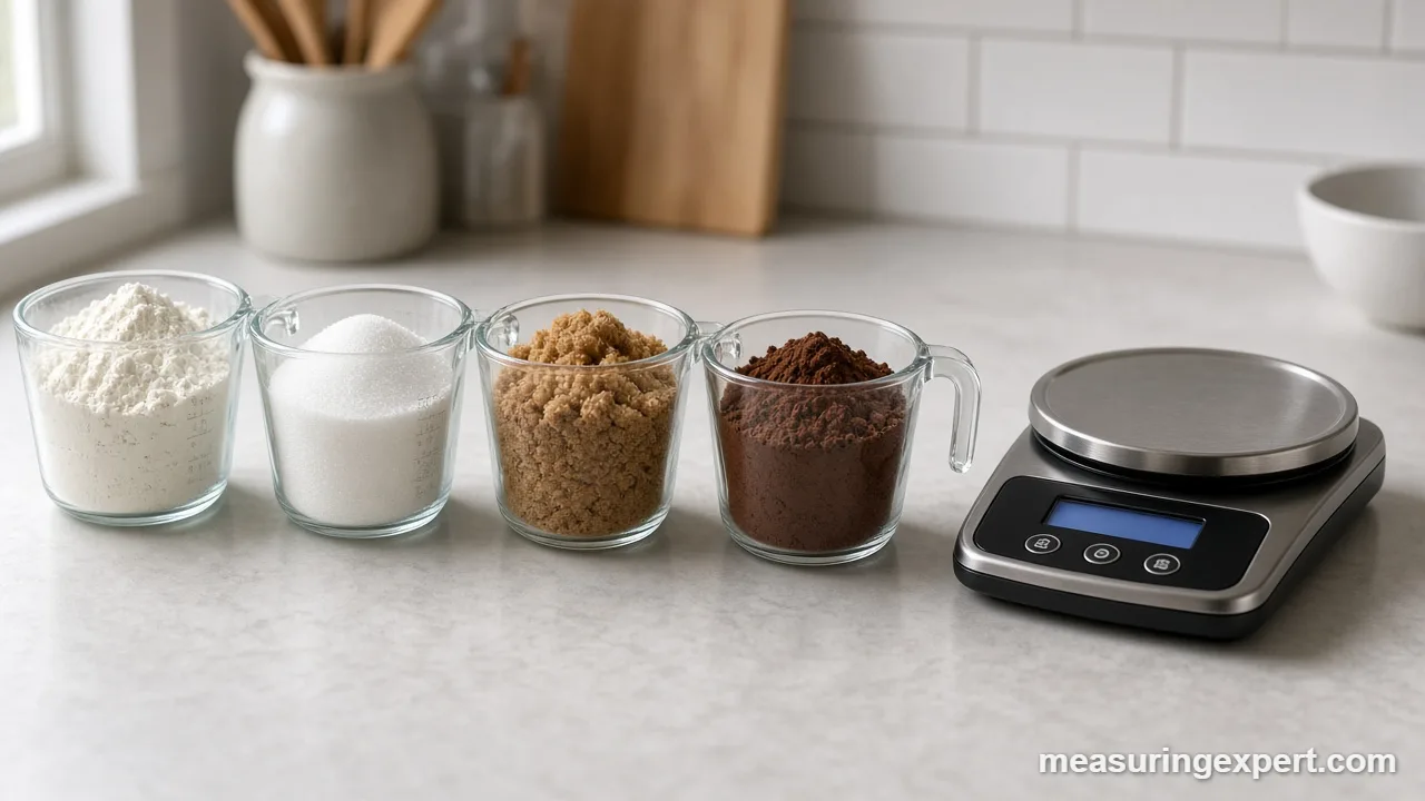 Cups to grams for common baking ingredients