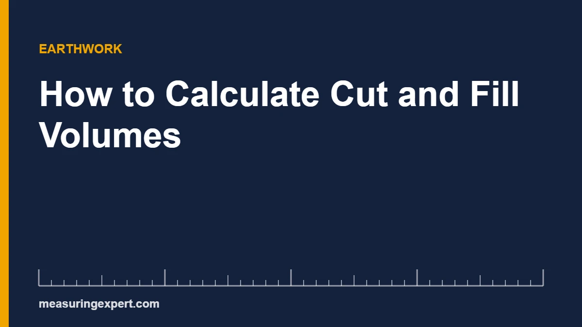 Diagram showing how to calculate cut and fill volumes from plan area and depth