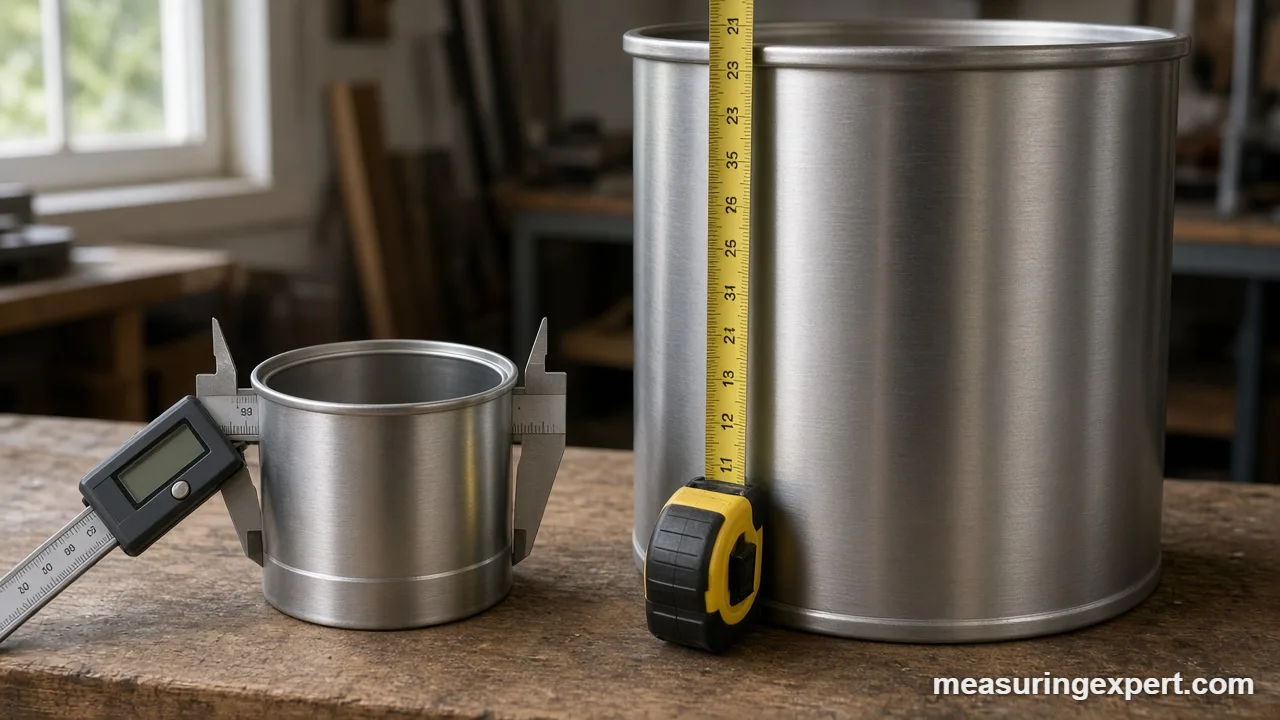 Measuring cylinder volume with calipers