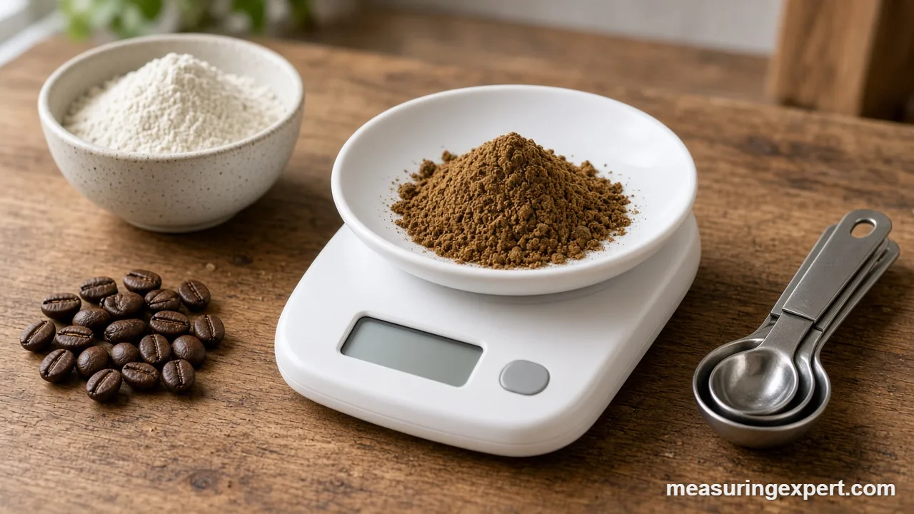 Best digital measuring spoons weighing spice on a kitchen counter