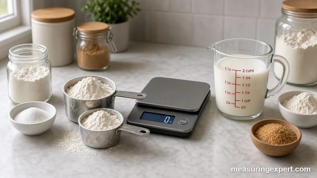 Weighing dry ingredients instead of scooping