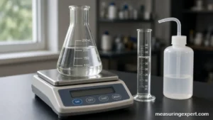 Erlenmeyer flask volume measured by weighing water