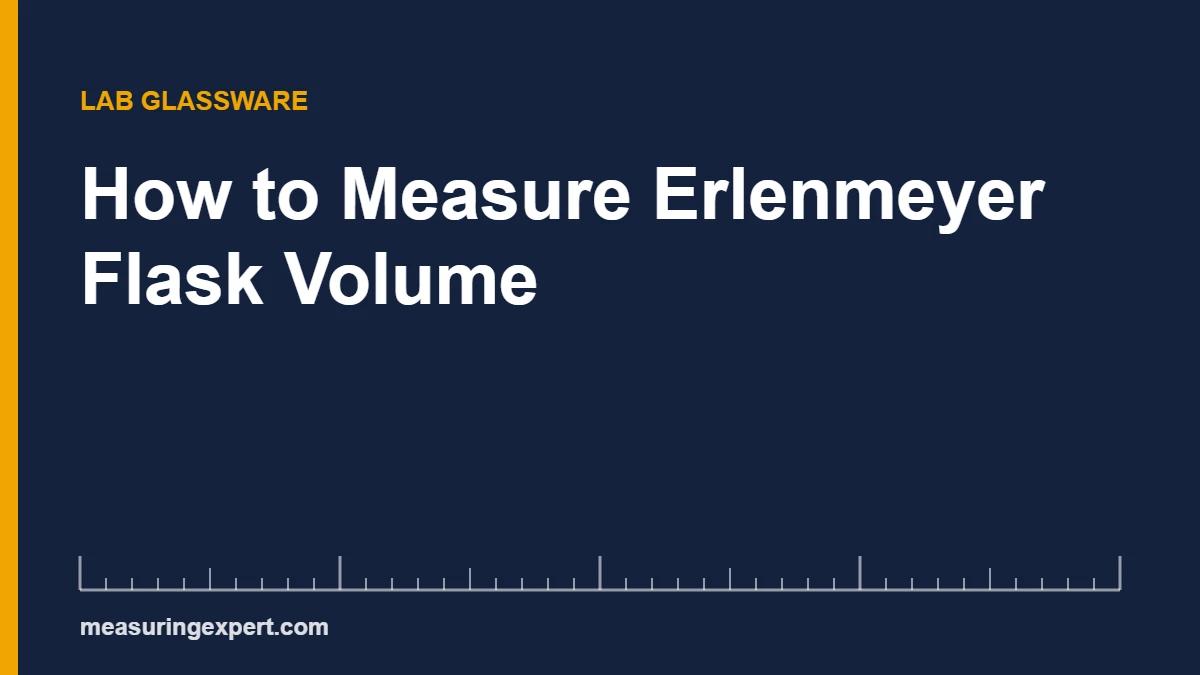 Erlenmeyer flask volume found by weighing distilled water on a scale