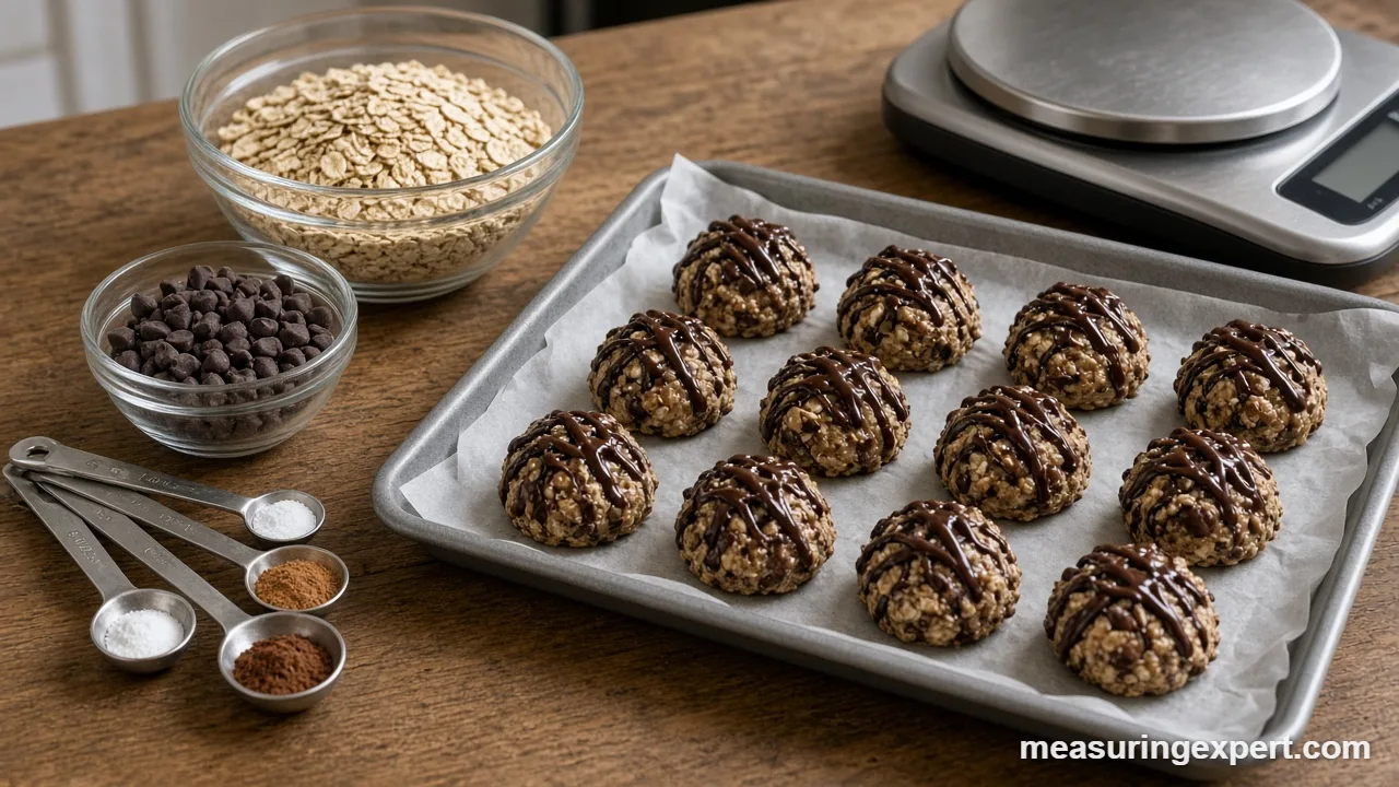 Kitchen scale and ingredients for fun desserts