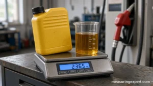Weight of a gallon of diesel on a scale