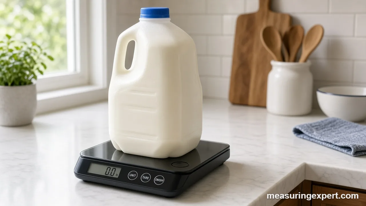 How to weigh a gallon of milk at home