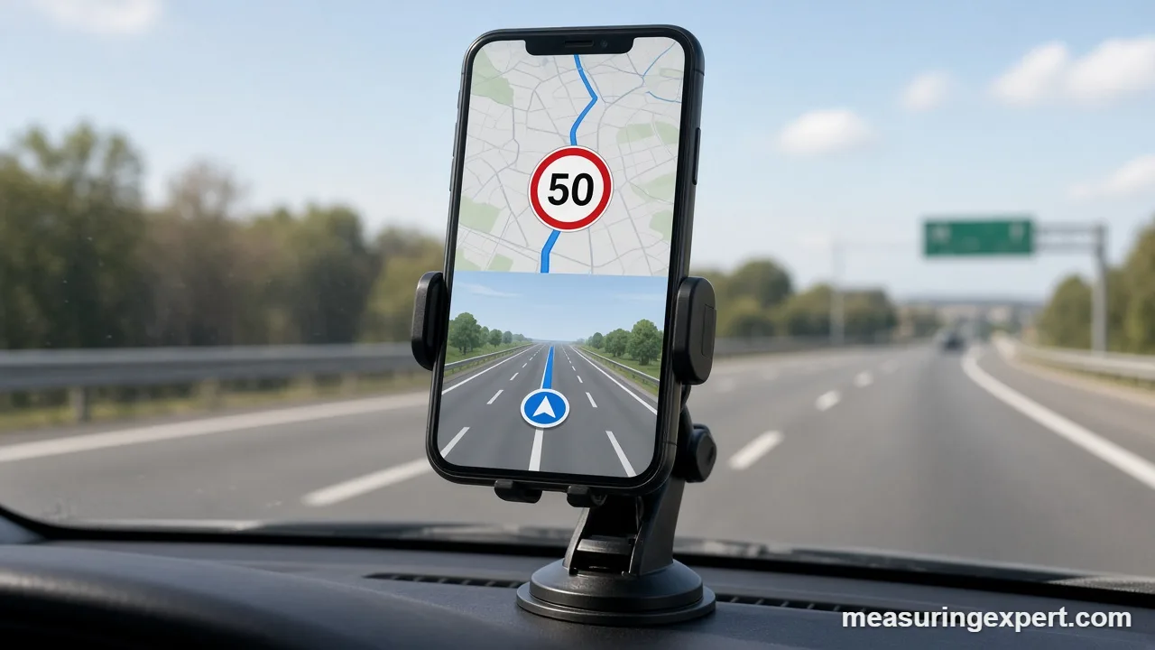Turning on the Google Maps speed limit on a phone