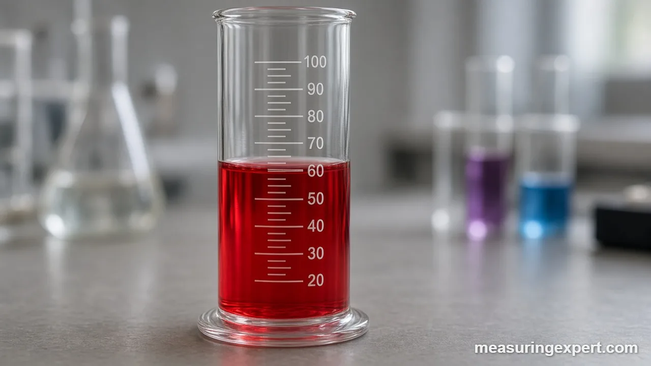 Measuring volume in a graduated cylinder