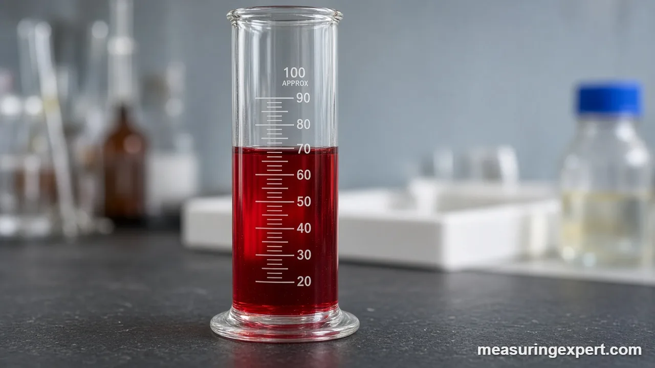 Reading the meniscus in a graduated cylinder