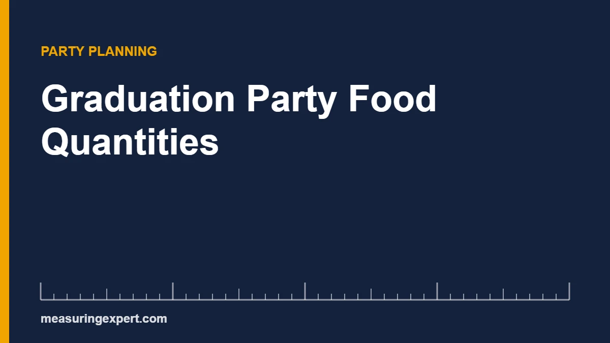 Graduation party food quantities per guest: 5 oz meat, three half-cup sides and 3 drinks