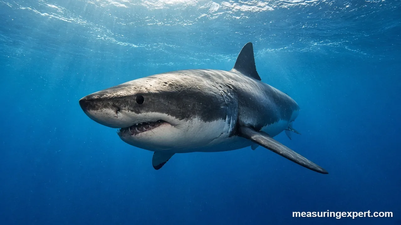 Great white shark cruising vs burst speed