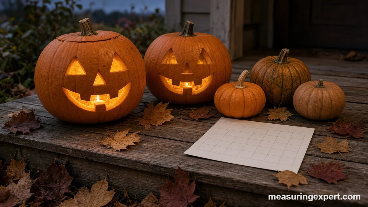 Jack-o-lanterns on a porch while you count the days until Halloween