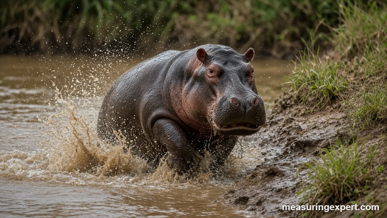 Do hippos really run: gait on land