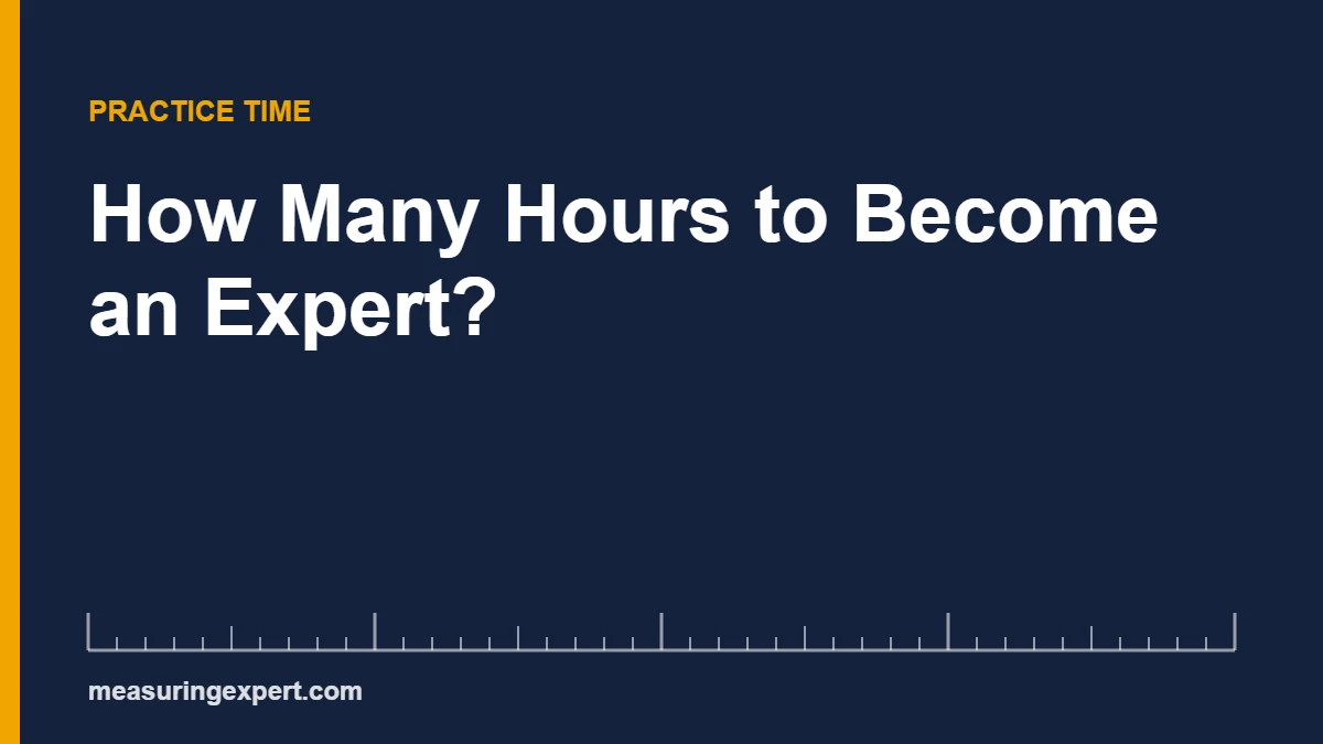 Chart showing how many practice hours it takes to become an expert