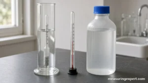 How dense is alcohol measured with a hydrometer
