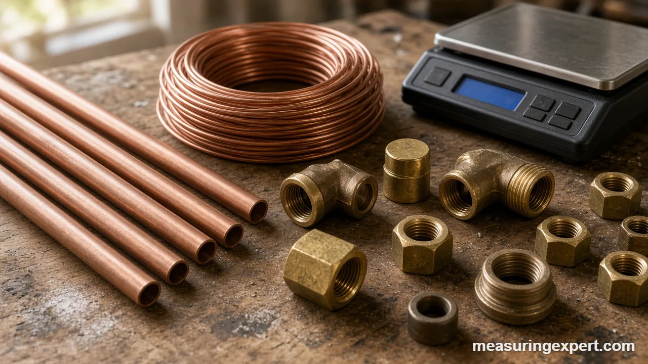 How dense is copper compared with brass and bronze