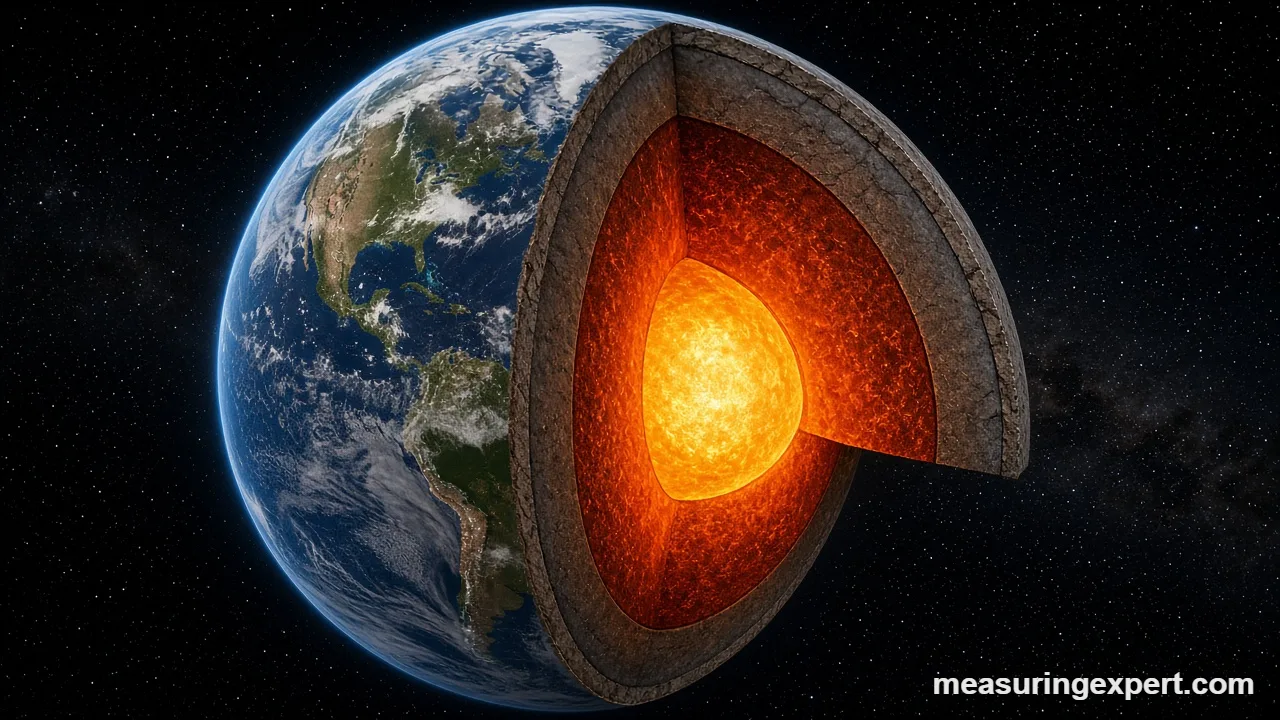 How dense is Earth: planet cutaway