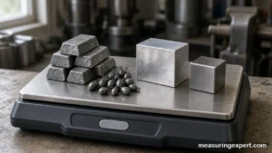 How dense is lead: lead ingots on a scale