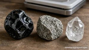 How dense is obsidian compared with granite and quartz