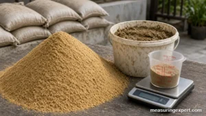 How dense is sand: dry and wet sand on a scale