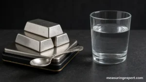 How dense is silver: bars on a jewelry scale