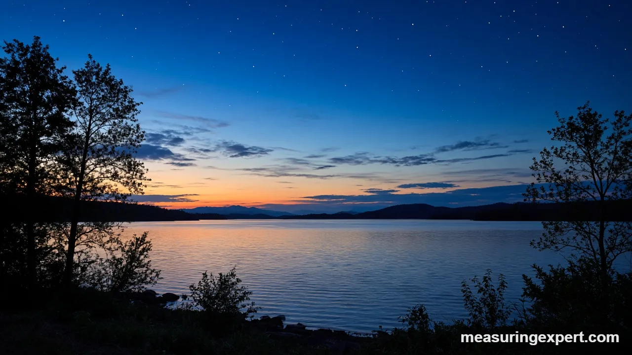 The three stages of twilight after sunset
