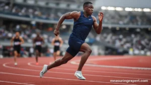 How fast can a human run: sprinter at top speed