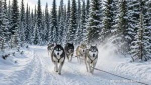 Husky run speed pulling a sled