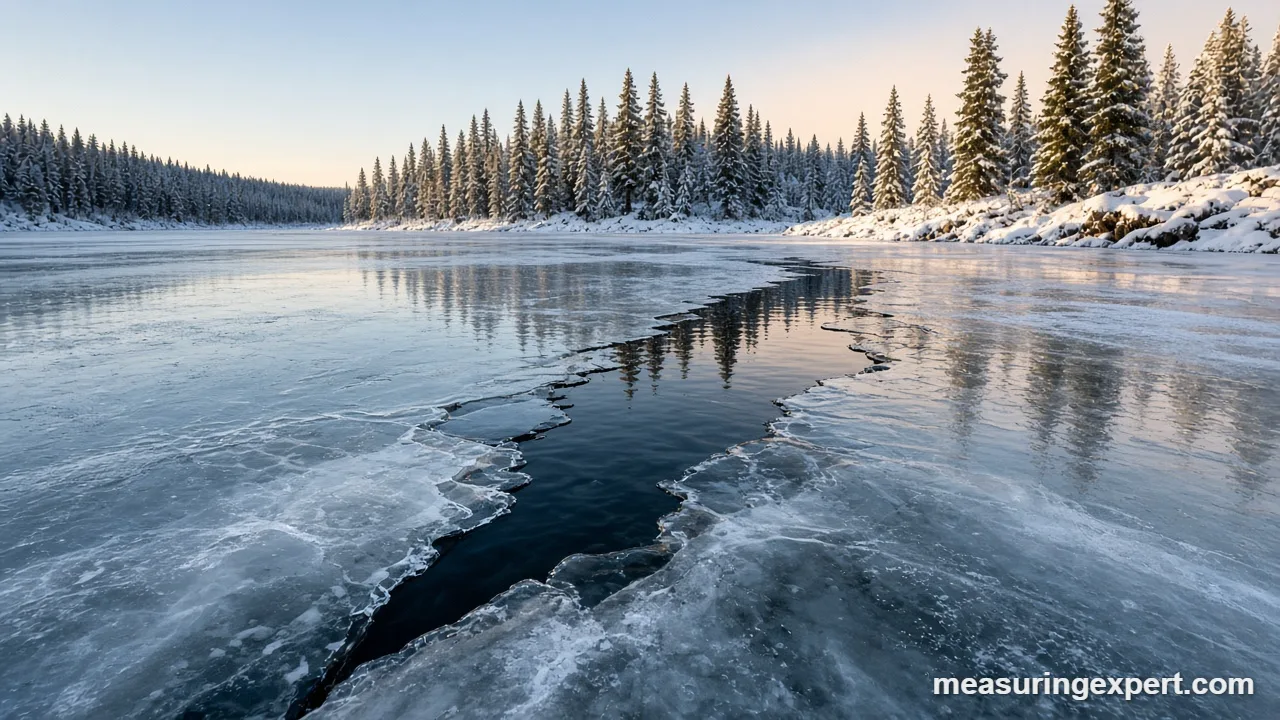 Lakes freeze from the top because ice is less dense