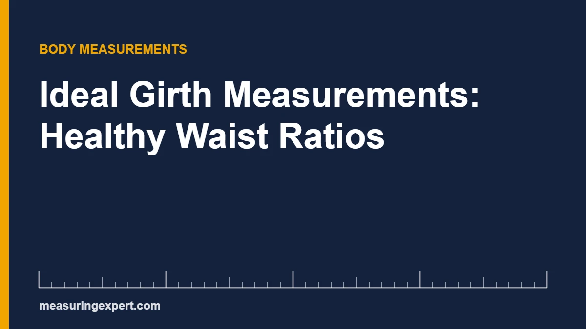 Chart of ideal girth measurements: waist under half your height