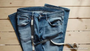 Jeans with a tape measure along the inside leg seam, what is an inseam