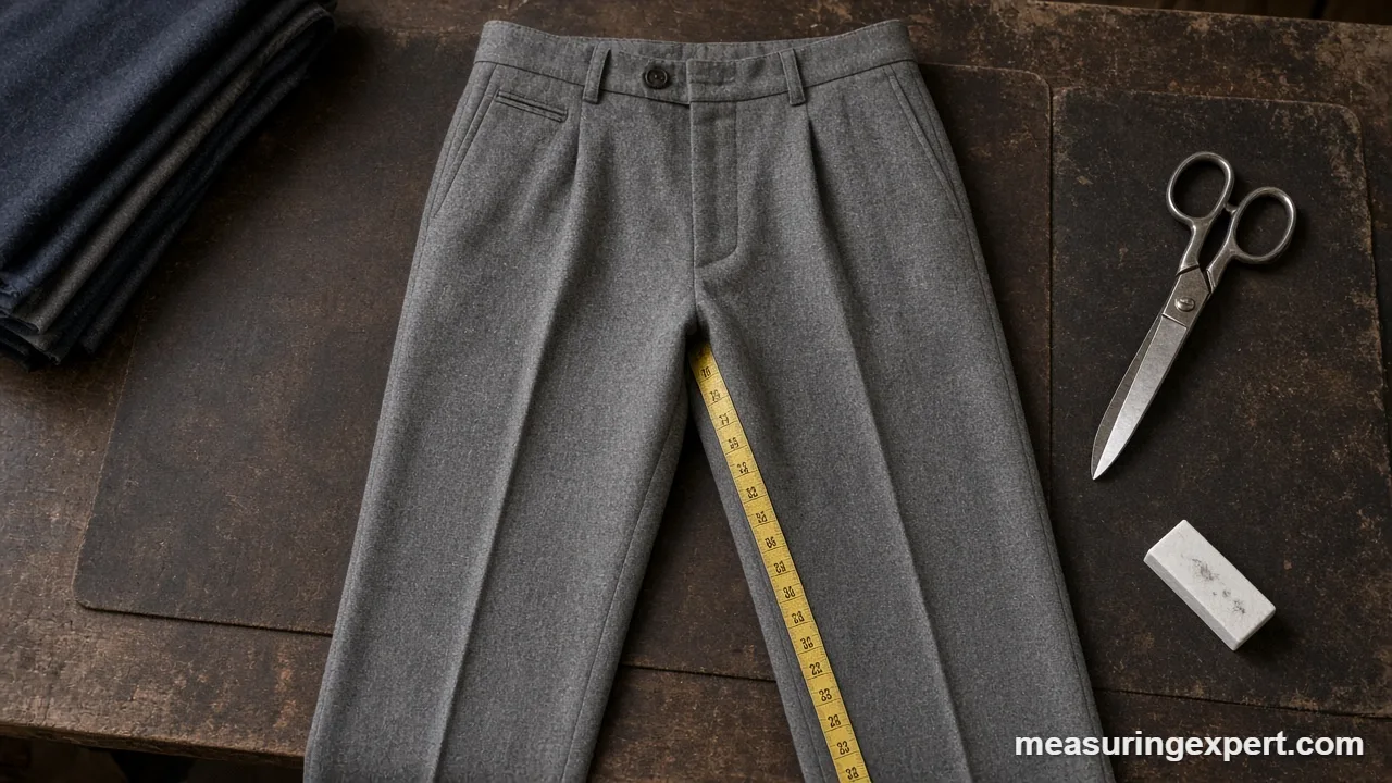 Inside leg measurement on trousers