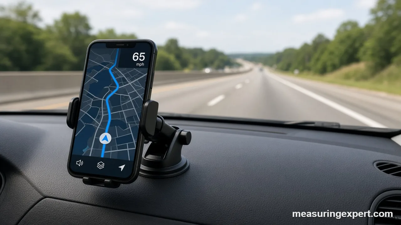 Using an iPhone to measure speed while driving