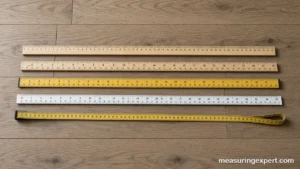 Length units on rulers, yardstick and meter stick