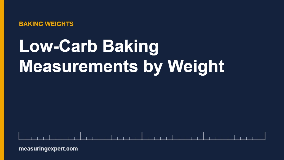 Low-carb baking measurements: grams per cup of almond flour, coconut flour and sugar