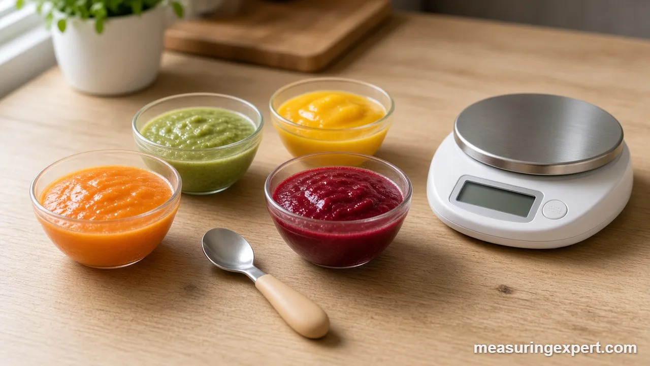 Freezer tray with portions of homemade baby food puree