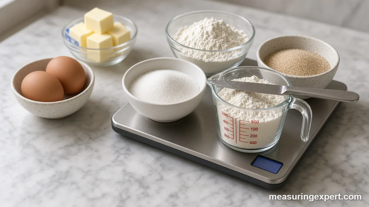 Weigh vs scoop to measure baking ingredients