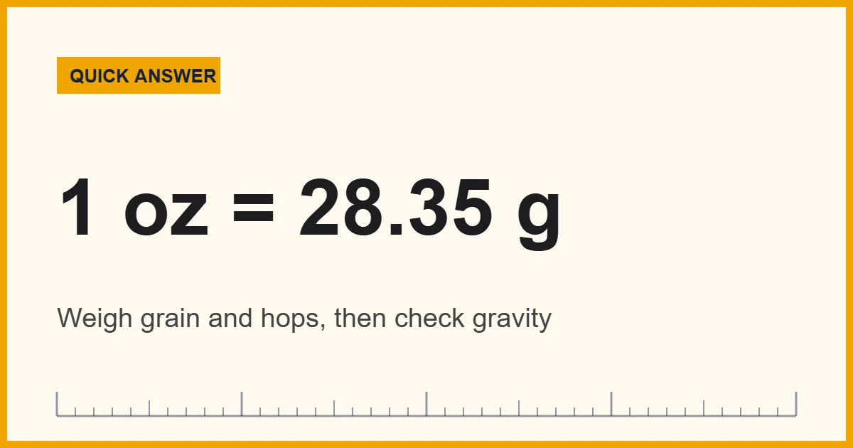 Scale, hops and hydrometer used to measure brewing ingredients