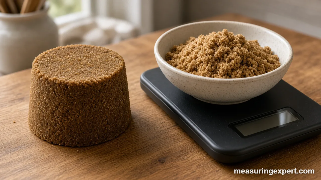 How to measure brown sugar packed in a cup