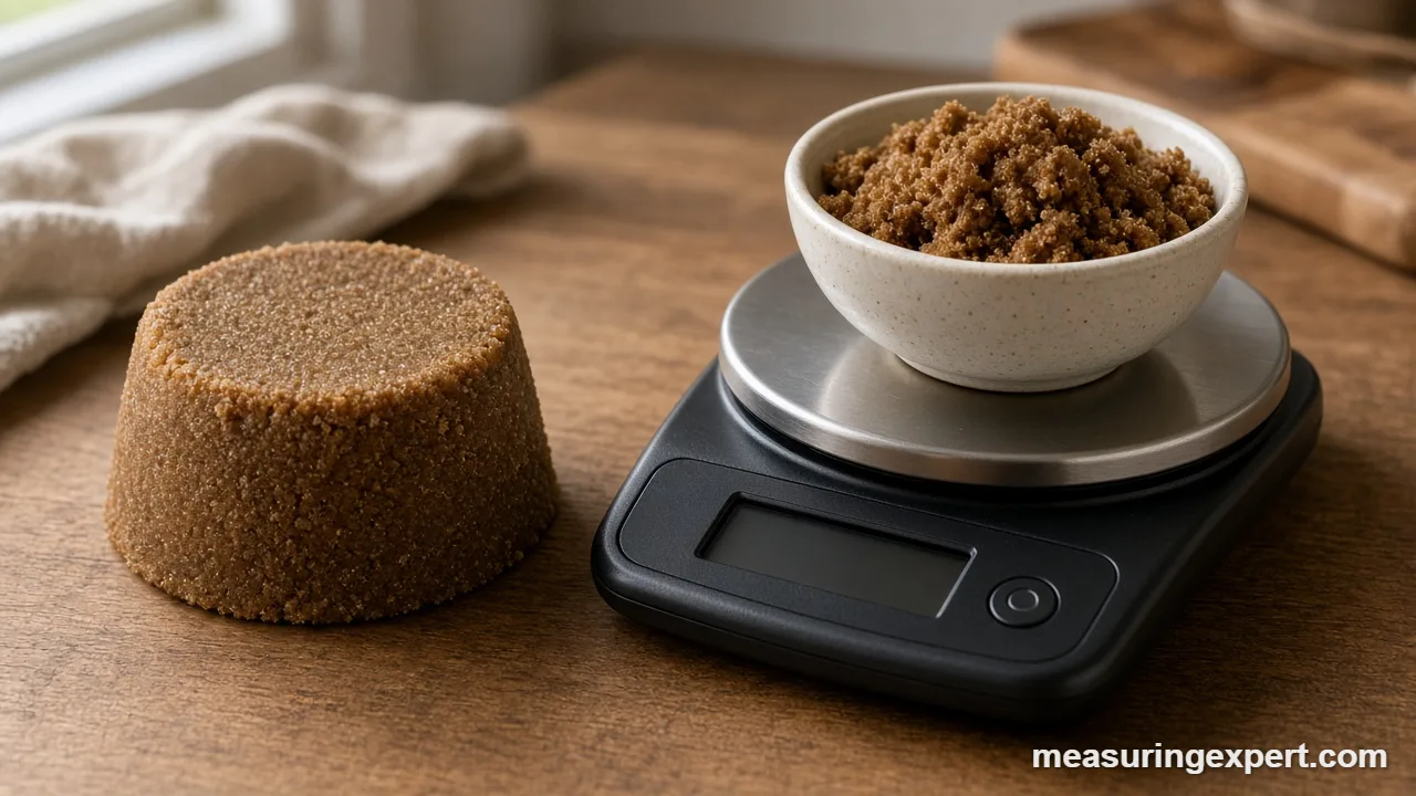 Measure brown sugar with measuring cups